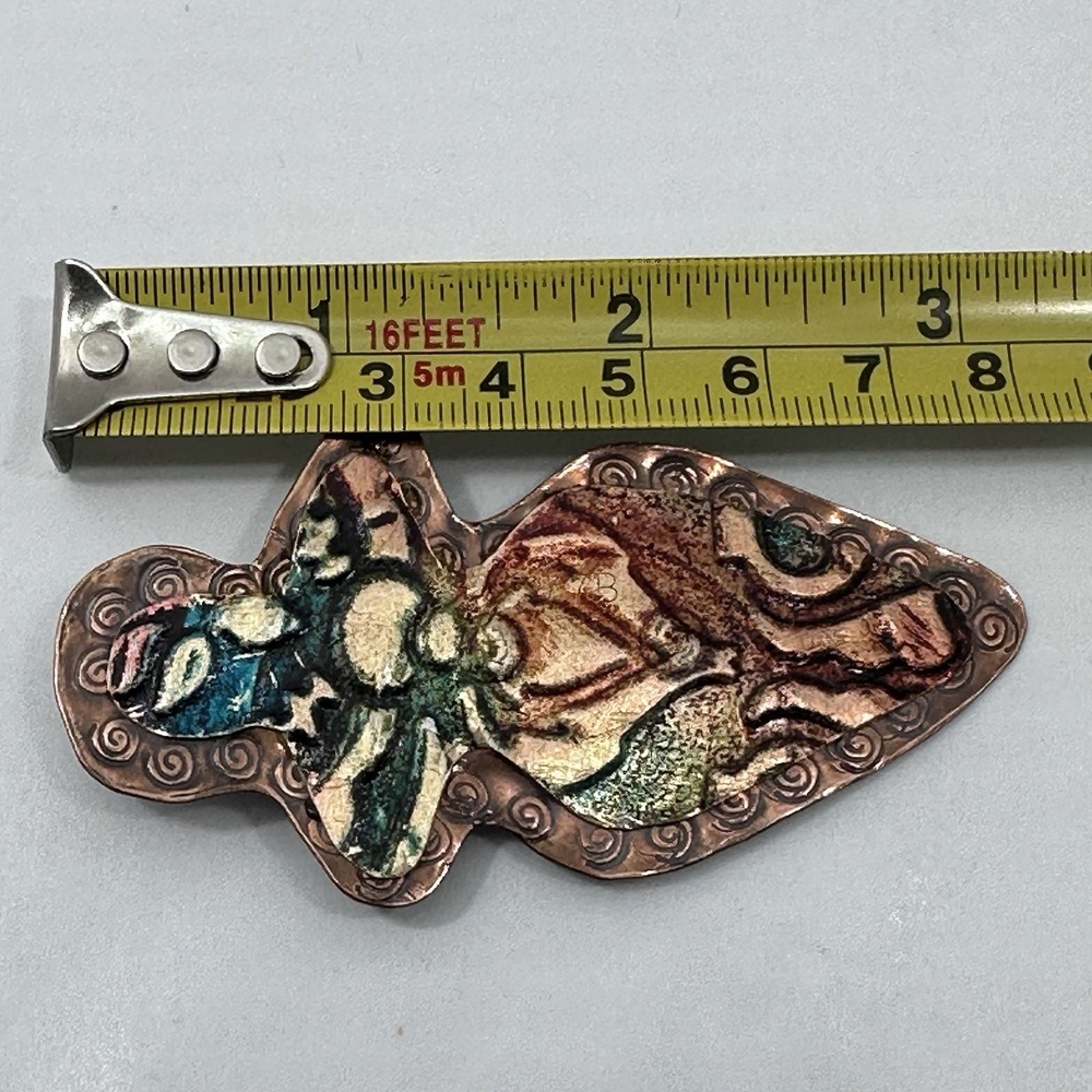 Artisan Copper Goddess Brooch & Pendant - Handmade "Love Who You Are" 3"‎ - Picture 5 of 8
